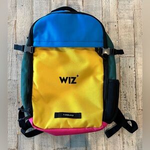 Timbuk2 Division Wiz Cloud Secure Backpack Blue Yellow Black Teal Pink  RARE EUC
